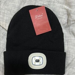 Estmra Black Beanie with LED Light